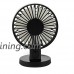 A.B Crew Stylish Double Blades USB Powered 2-Mode Speed Ultra-Quiet Mini Desk Fan with PU Leather Strap(Black) - B01G540KDG
